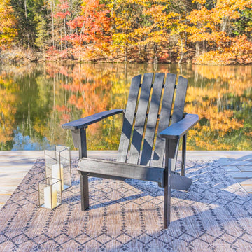 Westport Outdoor Patio Traditional Acacia Wood Adirondack Chair